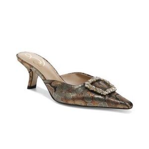 Sam Edelman Brown and Gold Mules